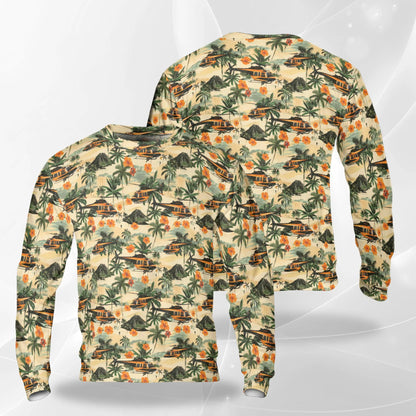 Helicopter Tropical Print Sweatshirt – Tropical 3D All Over Print Design