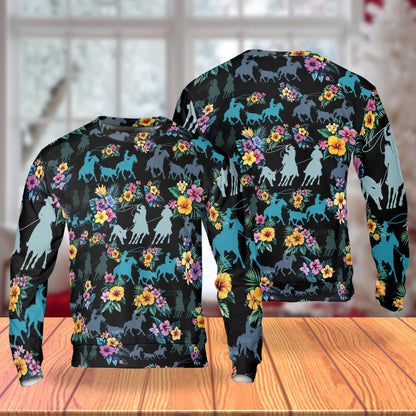 Tropical Team Roping Sweatshirt – Tropical 3D All Over Print Design
