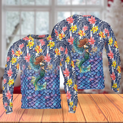Mermaid Sweatshirt – Colorful Graphic 3D All Over Print Design