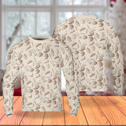 Vintage Drawn Bakery Sweatshirt – Vintage 3D All Over Print Design