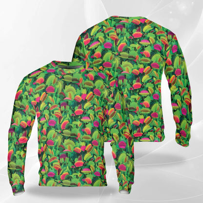 Venus Flytrap Tropical Pattern Sweatshirt – Tropical 3D All Over Print Design