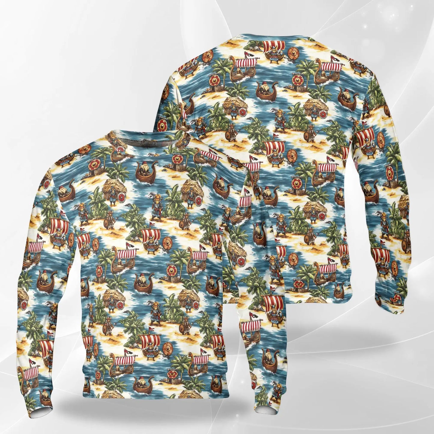Viking Tropical Sweatshirt – Tropical 3D All Over Print Design