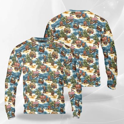 Viking Tropical Sweatshirt – Tropical 3D All Over Print Design