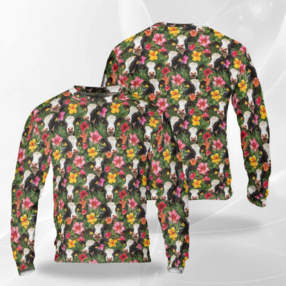 Tropical Holstein Cow Sweatshirt – Tropical 3D All Over Print Design