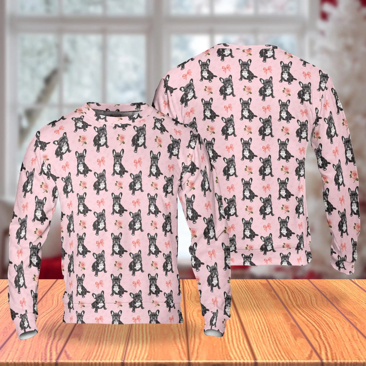 French Bulldog Sweatshirt – Colorful Graphic 3D All Over Print Design