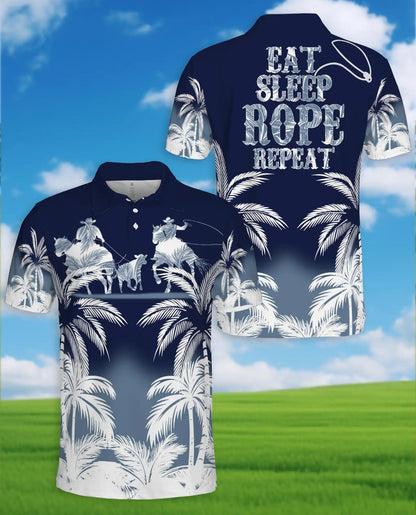Cowboy Rodeo Polo Shirt - Tropical Western Ranch Style | Azhawaiian