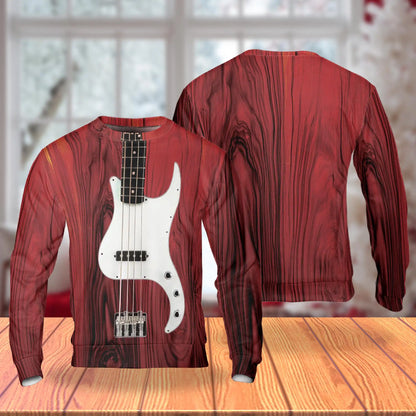 Bass Guitar Sweatshirt – Colorful Graphic 3D All Over Print Design