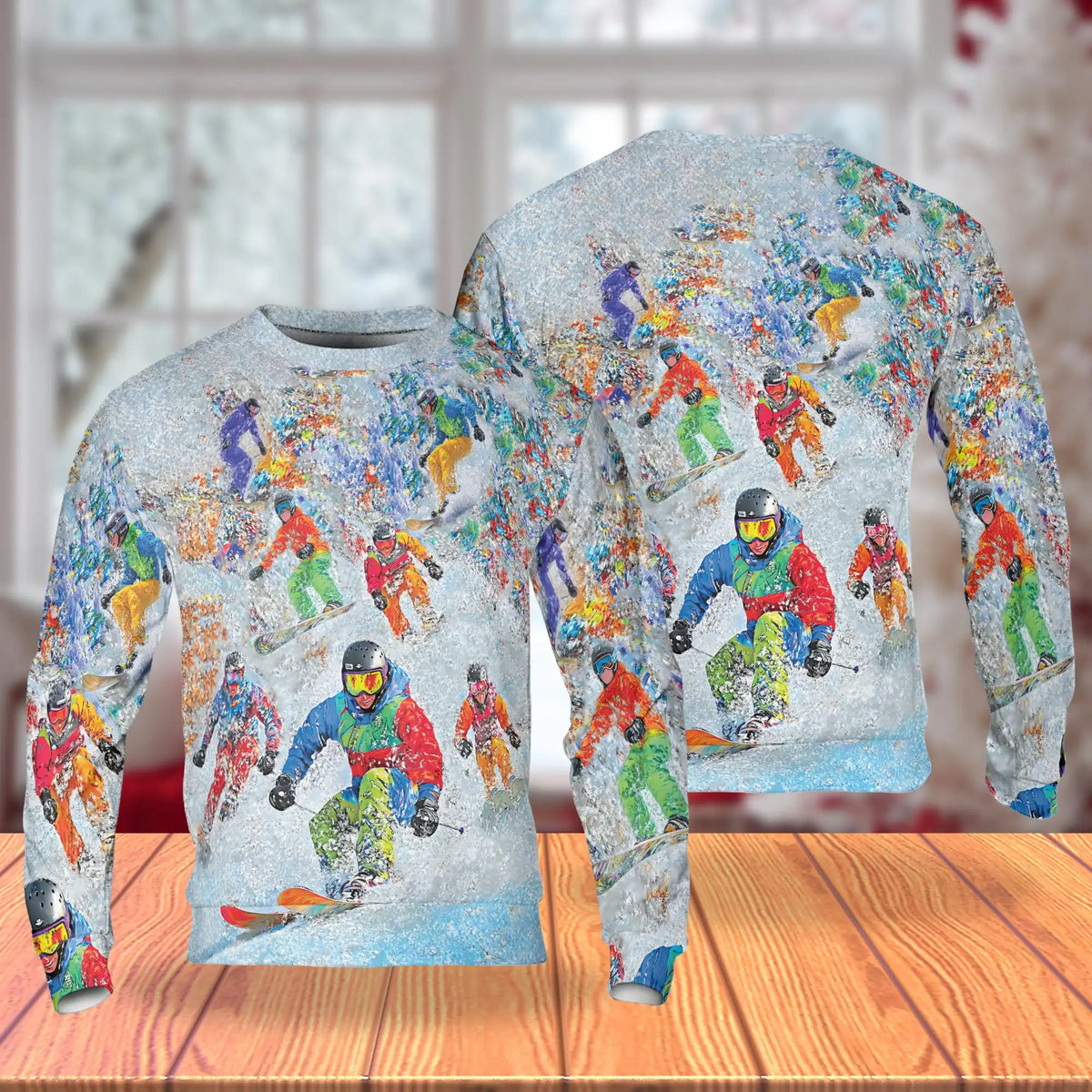 Snowboarding Sweatshirt – Colorful Graphic 3D All Over Print Design