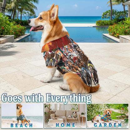 Colorful Horse Racing Matching Dog Owner Hawaiian Shirts, Funny Pet Aloha Shirt for Beach Vacation - Azhawaiian