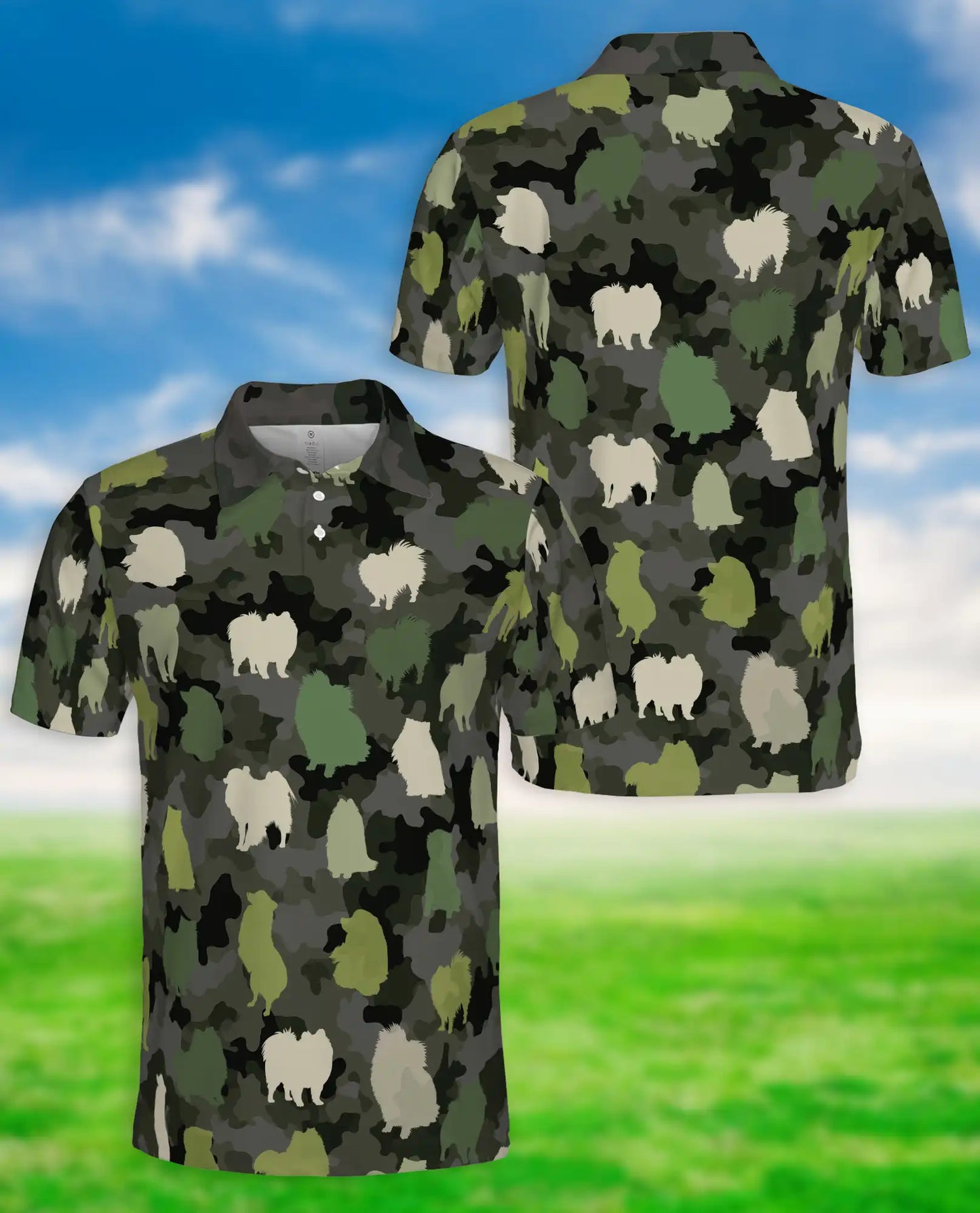 Buffalo Camouflage 3D Polo Shirt for Men, Rustic Wildlife Hunting Style | Azhawaiian