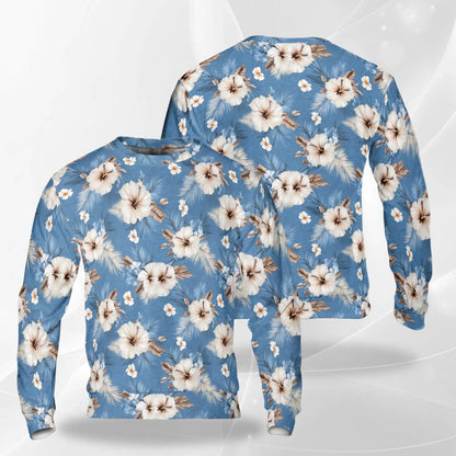 Hibiscus Flowers Sweatshirt – Tropical 3D All Over Print Design