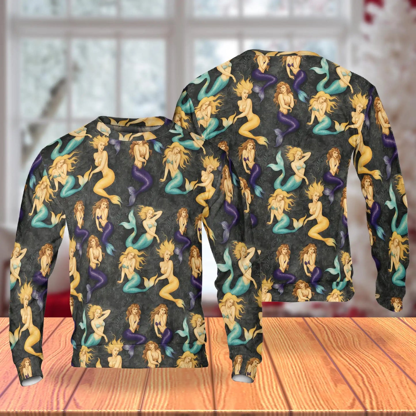 Vintage Mermaid Sweatshirt – Vintage 3D All Over Print Design