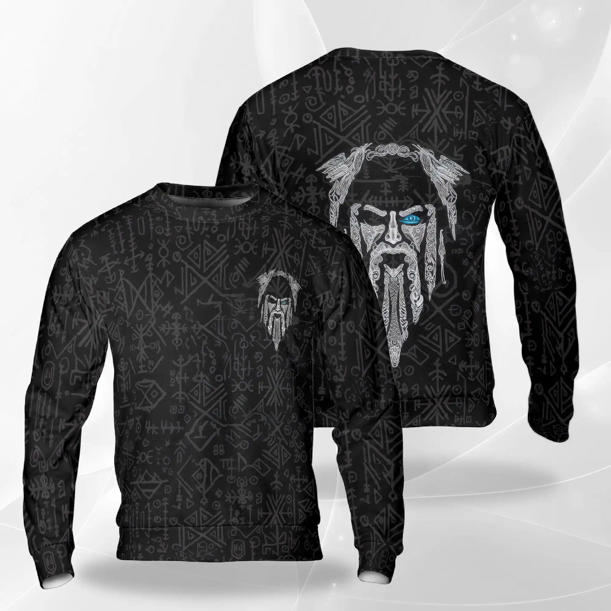 Viking Odin Sweatshirt – Colorful Graphic 3D All Over Print Design