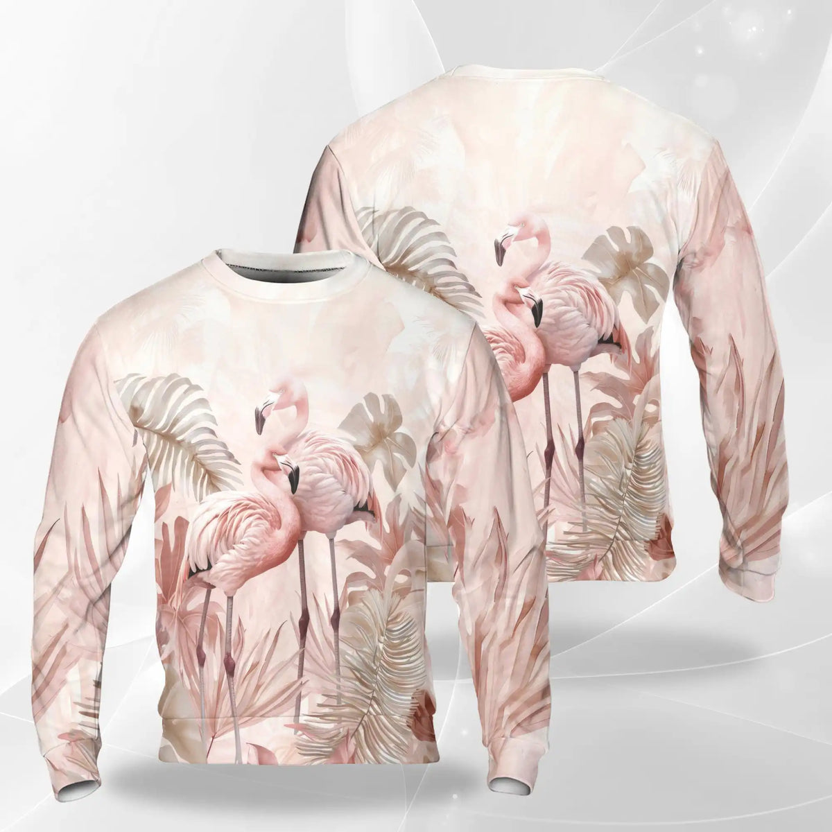 Art Flamingo Pink Sweatshirt – Tropical 3D All Over Print Design