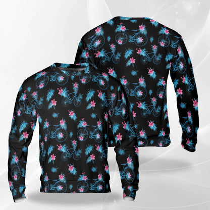 Bicycle Pattern Sweatshirt – Colorful Graphic 3D All Over Print Design