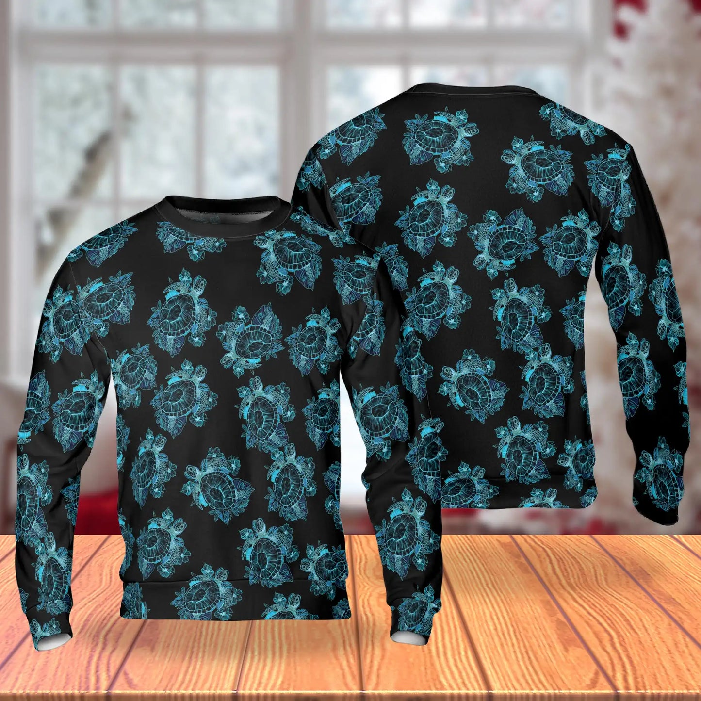 Turtle Summer Sweatshirt – Tropical 3D All Over Print Design