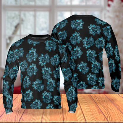 Turtle Summer Sweatshirt – Tropical 3D All Over Print Design