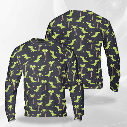 Cute Alligator Sweatshirt – Colorful Graphic 3D All Over Print Design