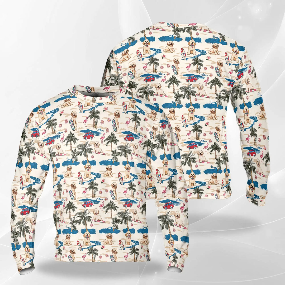 Goldendoodle Sweatshirt – Colorful Graphic 3D All Over Print Design