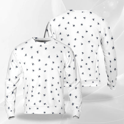 Housefly Pattern Sweatshirt – Colorful Graphic 3D All Over Print Design