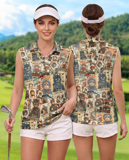 Amazing Pilot Cat Beach Retro Shirt for Women