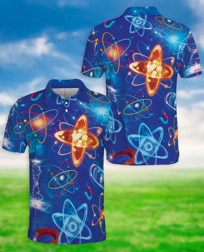 Physics Atom Polo Shirt, Science Formula Print | Azhawaiian