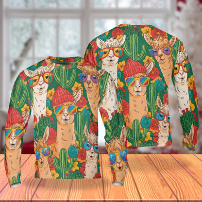 Llamazing Tropical Llama Sweatshirt – Tropical 3D All Over Print Design
