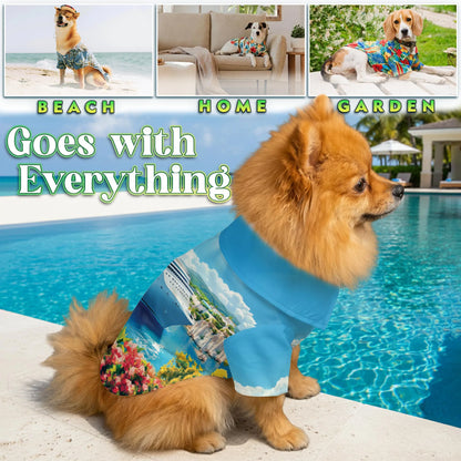 US Cruise Ship Travel Scene Matching Dog Owner Hawaiian Shirts, Funny Pet Aloha Shirt for Beach Vacation - Azhawaiian