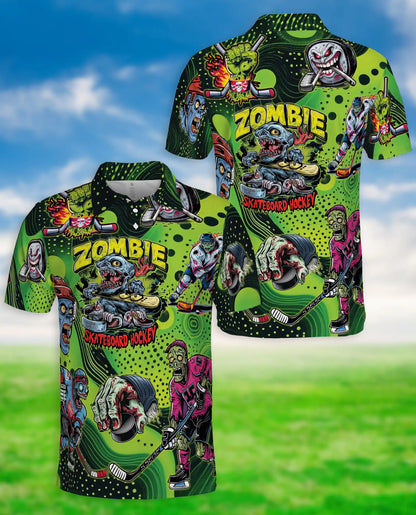 Zombie Hockey Polo Shirt | Azhawaiian