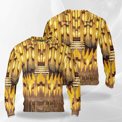 Pipe Organ Music Sweatshirt – Colorful Graphic 3D All Over Print Design
