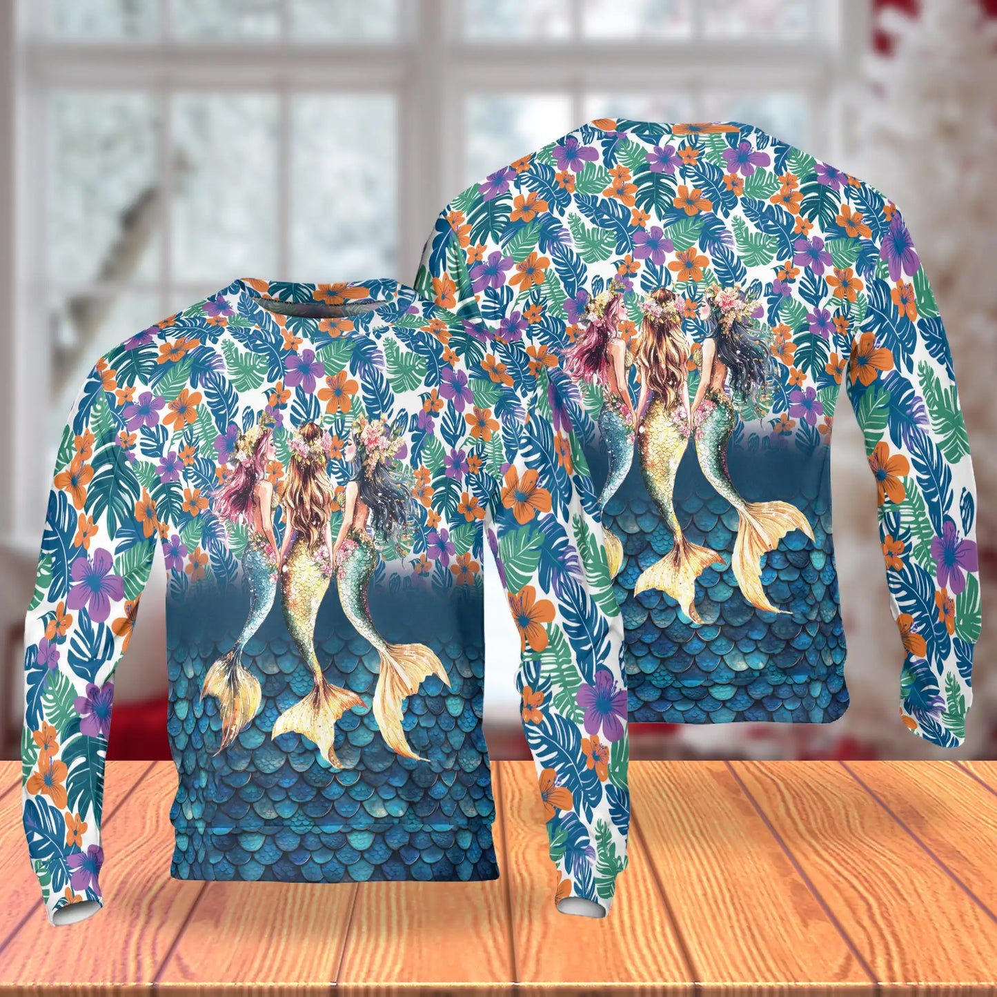 Mermaids Sweatshirt – Colorful Graphic 3D All Over Print Design
