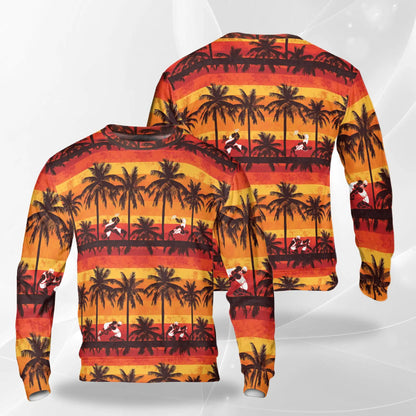 Wrestling Sunset Sweatshirt – Tropical 3D All Over Print Design