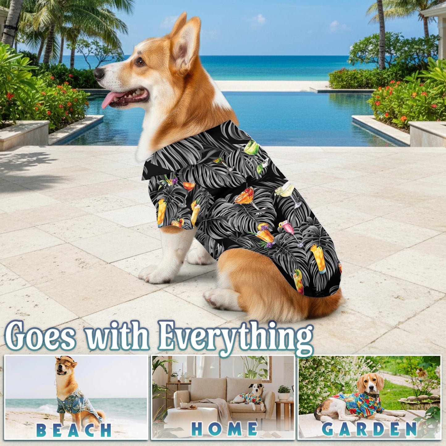 Proud Bartender Cocktails Matching Dog Owner Hawaiian Shirts, Funny Pet Aloha Shirt for Beach Vacation - Azhawaiian