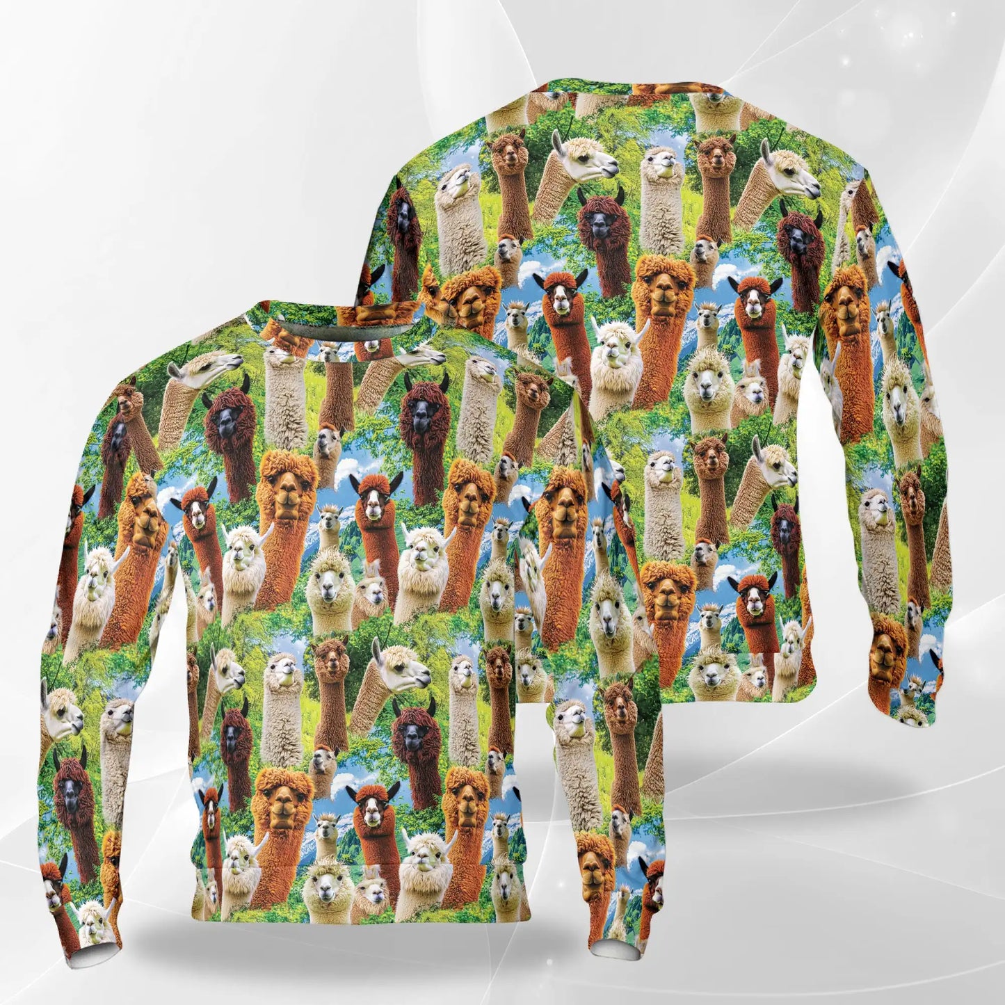 Alpaca Sweatshirt – Colorful Graphic 3D All Over Print Design