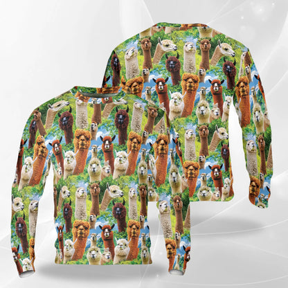 Alpaca Sweatshirt – Colorful Graphic 3D All Over Print Design