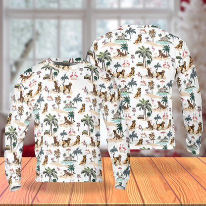 Chesapeake Bay Retriever Summer Beach Sweatshirt – Tropical 3D All Over Print Design