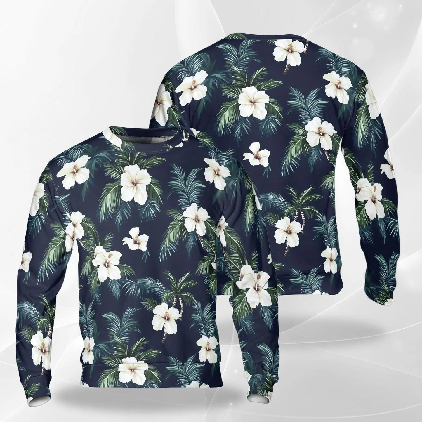 Hibiscus Island Sweatshirt – Tropical 3D All Over Print Design