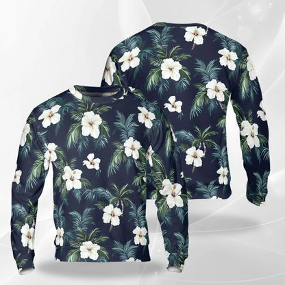 Hibiscus Island Sweatshirt – Tropical 3D All Over Print Design