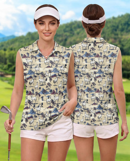 Goat Island Sleeveless Polo Shirt for Women | Azhawaiian