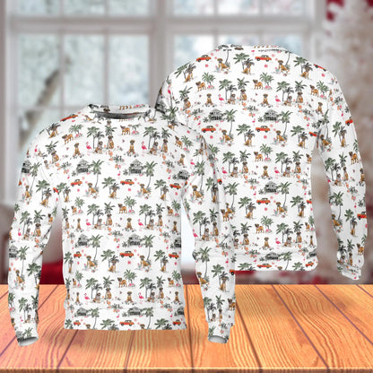 Boxer Beach Retro Sweatshirt – Vintage 3D All Over Print Design