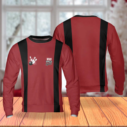 Bowling Who Gives A Split Sweatshirt – Colorful Graphic 3D All Over Print Design
