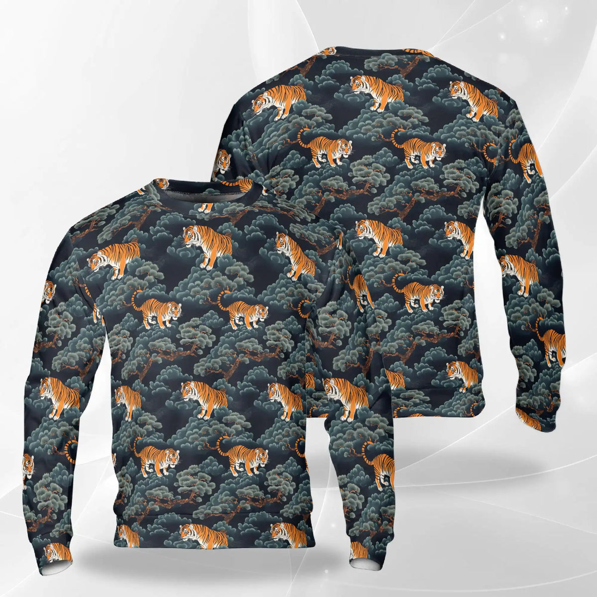 Japanese Tiger Sweatshirt – Colorful Graphic 3D All Over Print Design