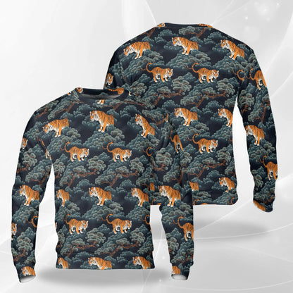 Japanese Tiger Sweatshirt – Colorful Graphic 3D All Over Print Design
