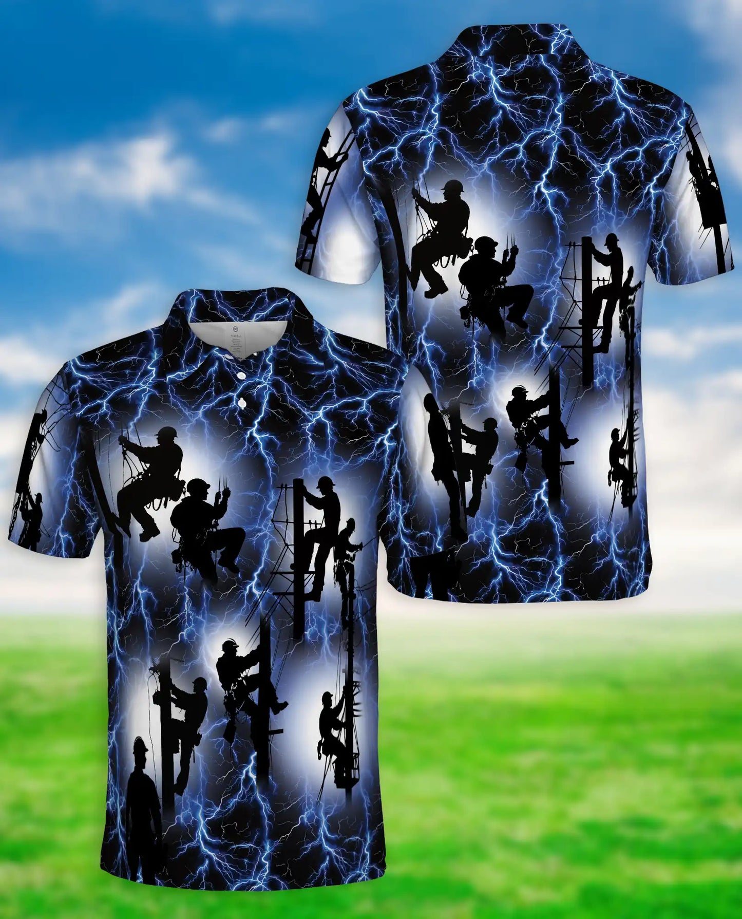 Lineman Polo Shirt, Electric Worker Style | Azhawaiian