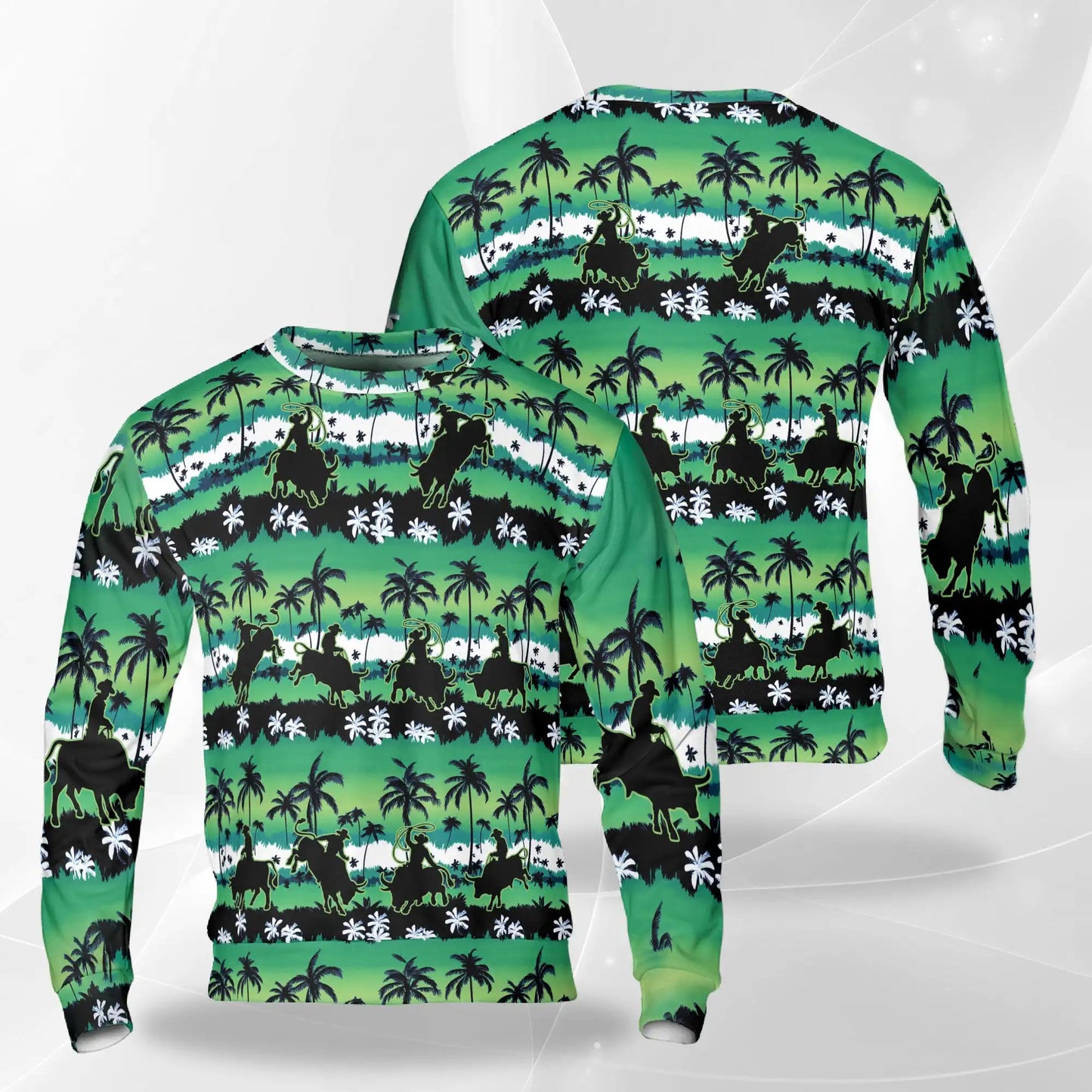 Bull Riding Sweatshirt – Colorful Graphic 3D All Over Print Design
