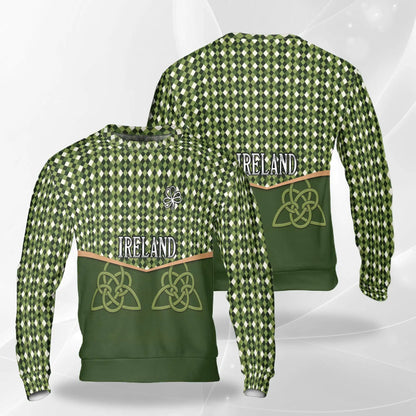St Patrick’s Day Ireland Sweatshirt – Colorful Graphic 3D All Over Print Design