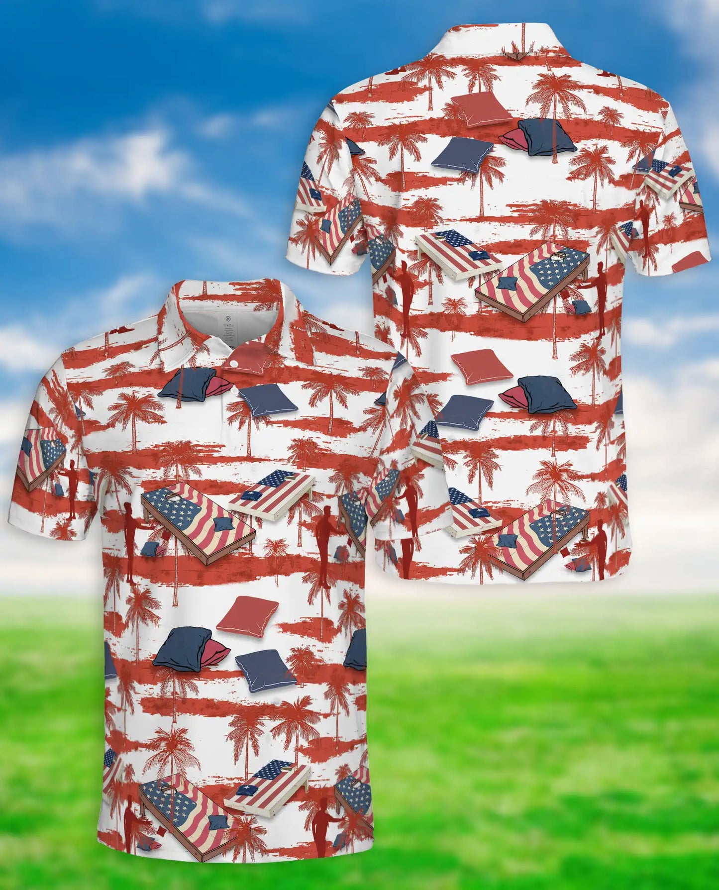 Cornhole Polo Shirt | Azhawaiian