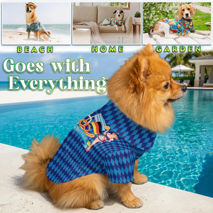 Oktoberfest Beer Celebration Print Matching Dog Owner Hawaiian Shirts, Funny Pet Aloha Shirt for Beach Vacation - Azhawaiian