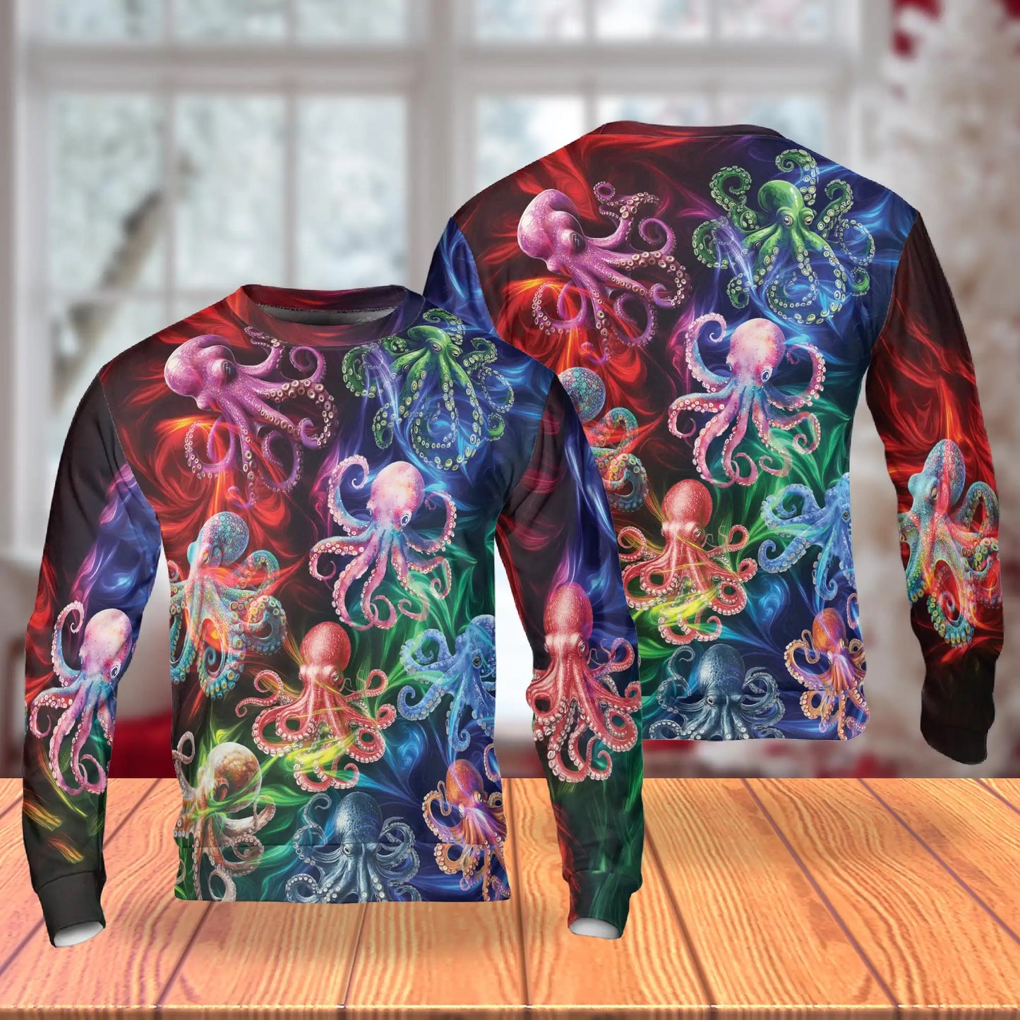 Octopus Fantasy Sweatshirt – Colorful Graphic 3D All Over Print Design