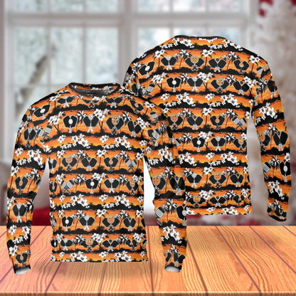 Pickleball Tropical Rhombus Pattern Sweatshirt – Tropical 3D All Over Print Design